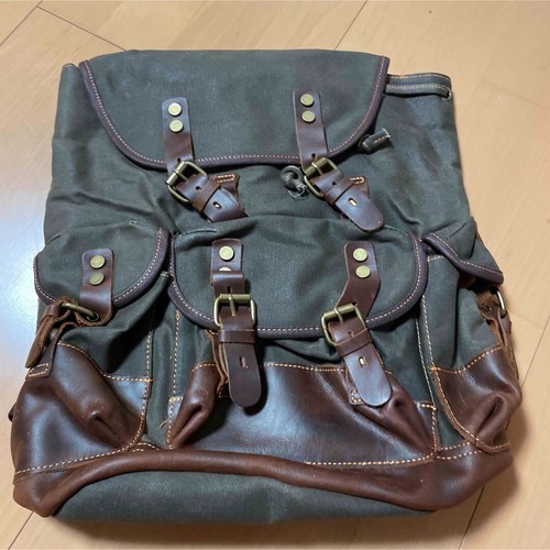 Vintage canvas waxed backpack - canvas,