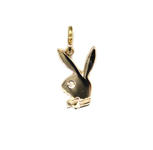 Anhänger hase playboy - hase, diamant