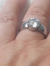 Ring Von Juwelier Christ, Edelstahl, 1 Stein, Gr 58, Sehr Guter Zustand!!!