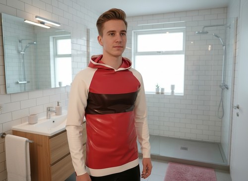 Latex herren hoodie kapuze - latex,