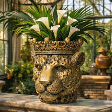 Pflanzbüste Leopard Büste