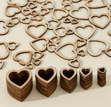 50 Stück "Holz Herzen"