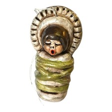 Thun Bozen Jesuskind Christkind Krippenkind Keramik L 8 cm Baumschmuck RAR 47852