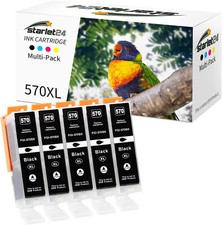 5X 570XL PGBK Tinte für Canon