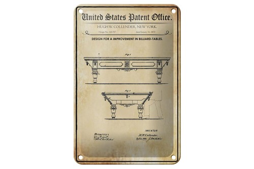 Blechschild patent 12x18 - patent,