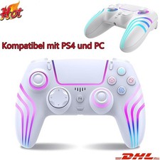 PS4/PC Wireless Gaming Controller 1000 mAh Kabellos Bluetooth/USB-C Handy RGB DE