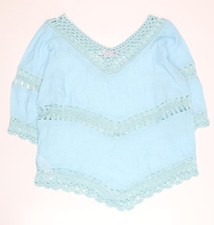 Julipa Damen Bluse blau Häkel