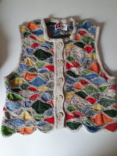 Damen strickweste tracht bunt - strickweste,