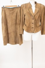 Meindl Damen Leder-Kostüm Gr. 44 Veloursleder Braun Trachten Hirschhorn