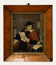 19. Jahrhundert Aquatinta - Im Studium. Johann Nepomuk Ender