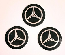 3 Stück Mercedes Benz Aufkleber, rund, ø 5,5 cm, ca. 80iger Jahre