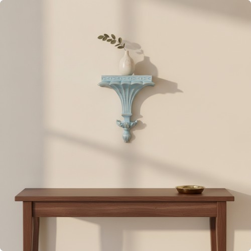 Wandkonsole mit engelsfigur - mit,