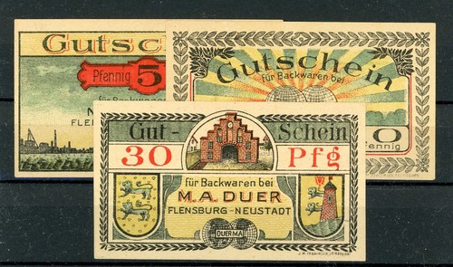 Flensburg scheine notgeld - notgeld, /