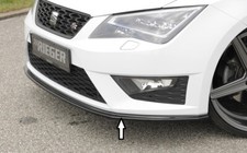 Rieger Spoilerlippe für Seat Leon 5F FR Cupra VFL Frontspoiler schwarzglanz