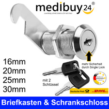 Briefkastenschloss Schrankschloss Möbelschloss 16 20 25 30 mm Hebelschloss Spind