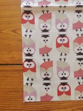 Eulen Baumwolle, Weiß Stoff