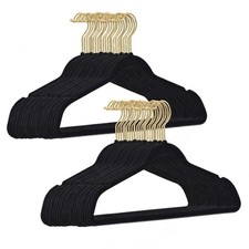 Samt Kleiderbügel Schwarz mit