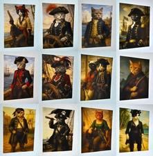 Piraten Katzen Kunstdruck A4 -