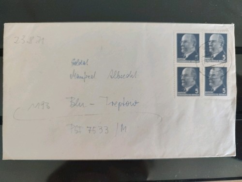 Ddr brief 1971 berlin - ddr, berlin-treptow