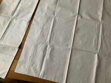 2 x Paradekissen weiß mit Stickerei Kissenbezug Zierkissen antik shabby unbenütz