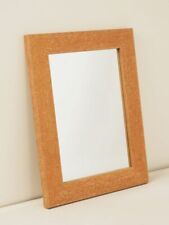 Spiegel Wandspiegel Holzrahmen Bad Flur rotbraun vintage Stil massiv 28,5 x 37cm