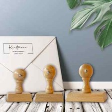Holz Stempel Eckig | Adresse | Grüße | Liebe | Hochzeit | Name | personalisiert