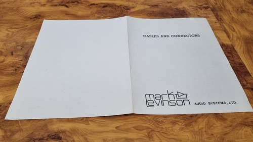 Mark levinson cables - mark,