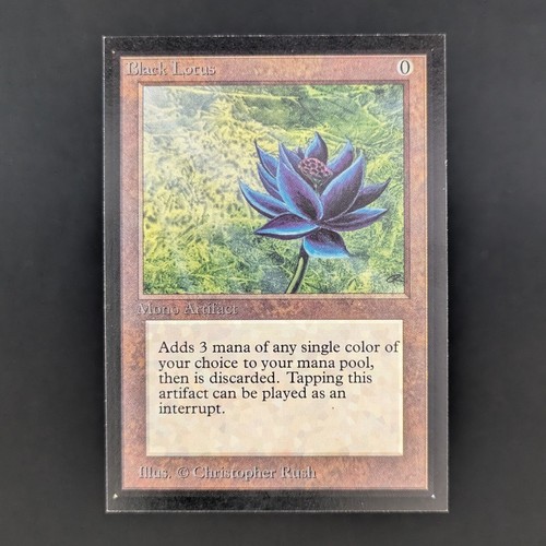 Mtg black lotus - black, (ex)