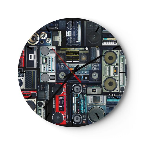 Modern wanduhr 30x30cm rund - modern,