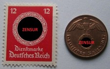 BRIEFMARKE + MÜNZE - DEUTSCHES REICH / WK II. / SAMMLUNG / LOT