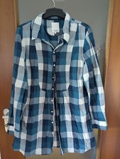 lange Bluse, Tunika, blau/grün/grau/weiß, von Vanilia, Gr. L - XL