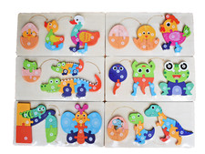 6 SET Tier Kinder Puzzle