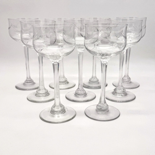 Jugendstil weingläser - 9,