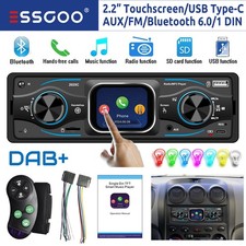 Autoradio mit DAB+ Bluetooth 6.0 Freisprech Touchscreen 7 Farbe 1 DIN USB SD Aux