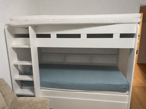Kinder hochbett aus holz - kinder, weiß