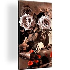 Sepia Rosen Blumen Bild Bilder Leinwand Keilrahmen Wandbild Kunstdruck