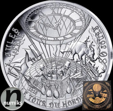 Jules Verne IN 80 TAGEN UM DIE WELT 10 Euro 2025 Frankreich 22,2G Silber Proof