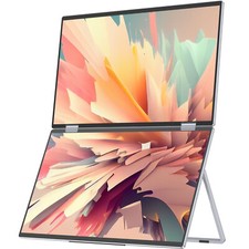 Gebraucht 15,6-Zoll-Dual-Monitore-Faltdisplay 1920 x 1080 FHD Zweite Bildschirm 