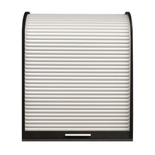 Jalousieschrank - Schwarzstahloptik-weiß matt - 69 cm Aktenschrank Büroschrank