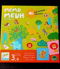 Memo Meuh Djeco Memory mit Tierlauten neuwert. Actionspiel Reflexspiel Lernspiel