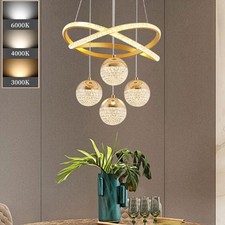 Kristall Kronleuchter Deckenlampe Einstellbare Gold Pendelleuchte Dimmbare Light