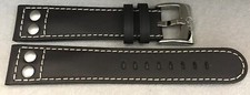 21 mm Union Glashütte/SA Echt Leder Uhrenarmband Dunkelbraun Schließe ohne Logo