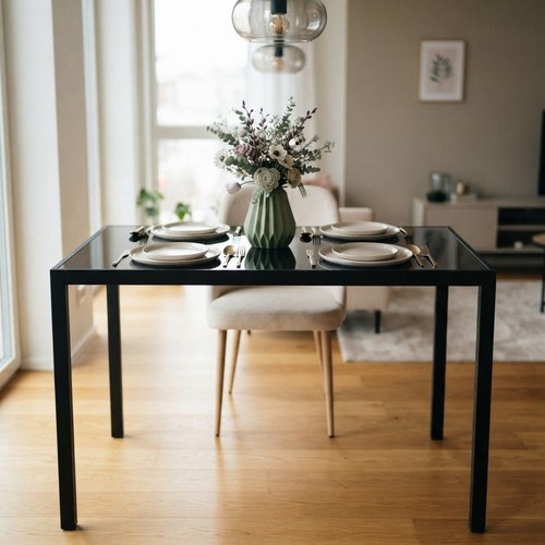 Eleganter schwarzer esstisch - eleganter,