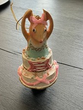 Maus auf Torte Ornament zum Hängen, ideal als Weihnachtsdekoration