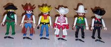 PLAYMOBIL WESTERN KONVOLUT - COWBOY FIGUREN MIT WAFFEN ältere Generation
