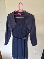 Kleid blau mit bolero - gr.,