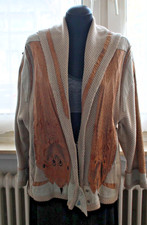 Vintage helle Strickjacke mit