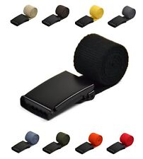 Stoffgürtel  Canvas Gürtel Belt Jeans Gürtel Klappschnalle B:4cm Schwarz-KLP