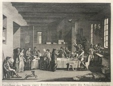 Kupferstich Französische Revolution Darstellung Inneres Schleich Frankreich 1816