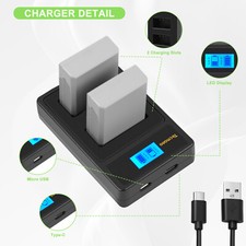 2x NB-10L Akkus+Dual